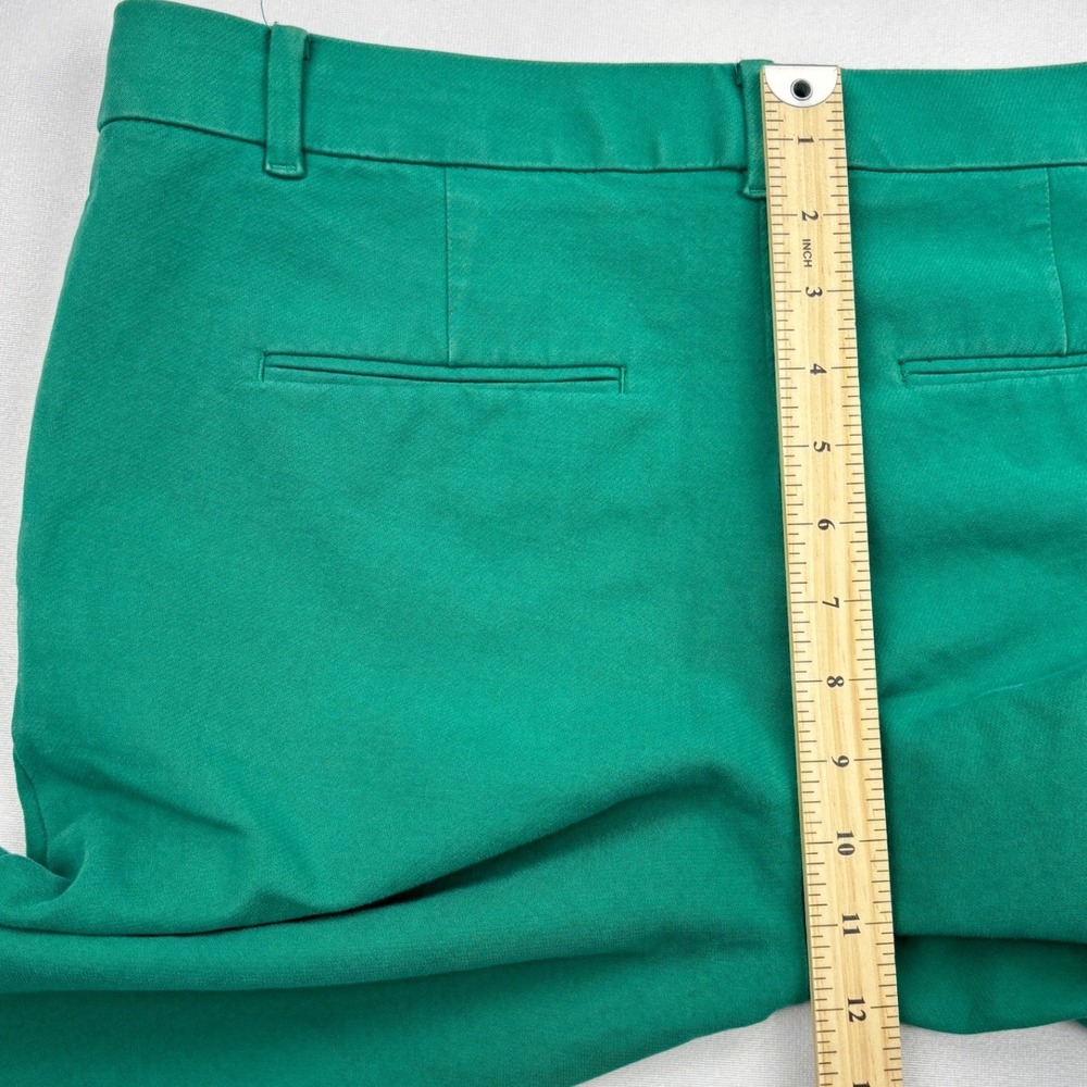 Ann Taylor Womens Size 8 Kelly Green Stretch Cotton Ankle Trousers Pants Preppy - Picture 7 of 10